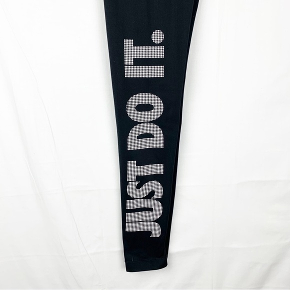 Nike Pro Dri-Fit Tights Black Just Do It Spell Out Base Layer Size S - Picture 7 of 11